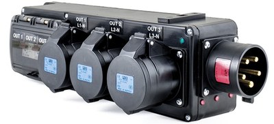Power Strip Three-Phase 32A to Single-Phase 32A (3 Outlets)