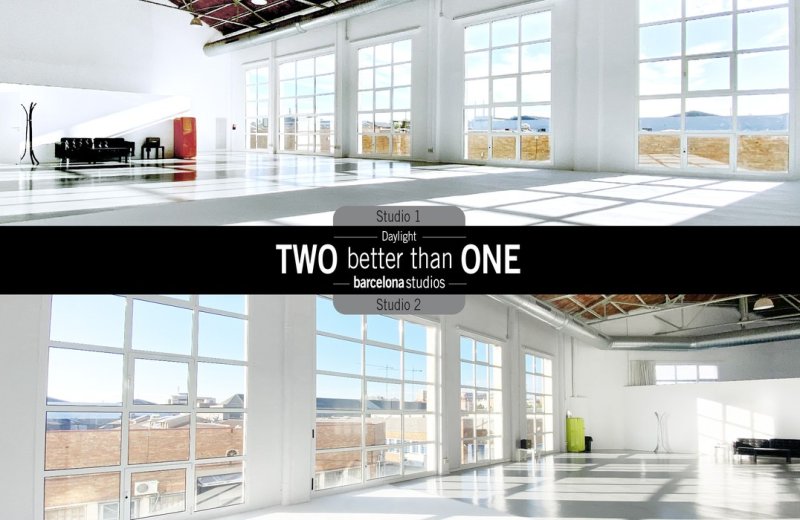 Studio 1 y Studio 2 con luz natural